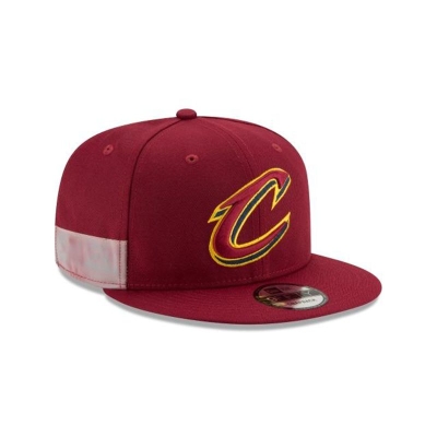 Red Cleveland Cavaliers Hat - New Era NBA Clear Feature 9FIFTY Snapback Caps USA9643821